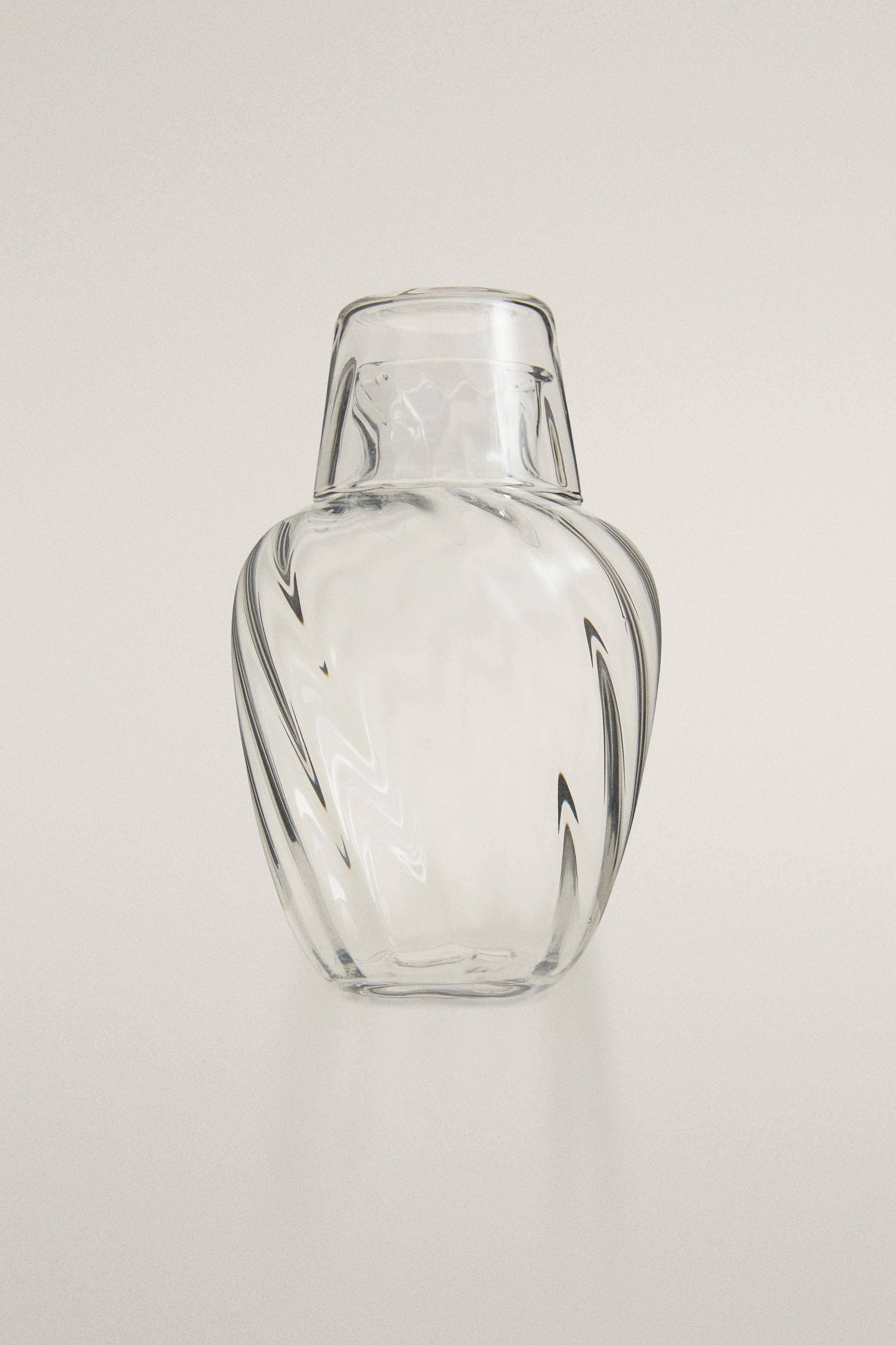 STRIPED BOTTLE AND TUMBLER SET (SET OF 2)